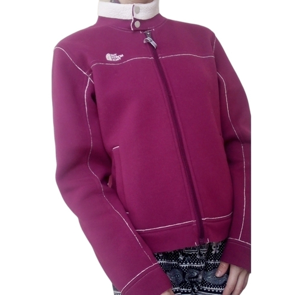 The North Face Sherpa Lined Jacket Burgundy Medium - Picture 1 of 4